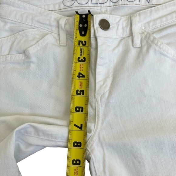 Goldsign ‘Glam’ Ankle Skinny Jeans in White Low Rise Stretchy Minimalist Sz 26 - Picture 10 of 16